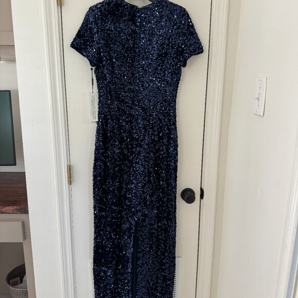 Calvin Klein Sequined Back-Slit Evening Gown - Picture 7 of 7